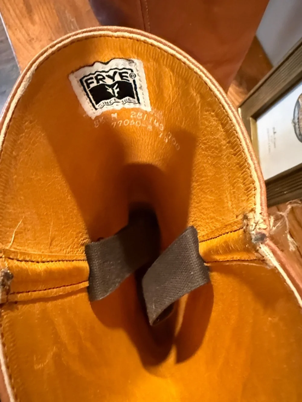 Frye Tan Leather Mid-Calf Boots - Picture 4 of 8
